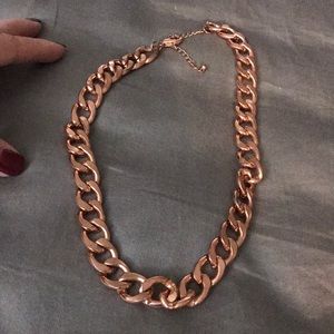 Chunky rose gold fashion necklace